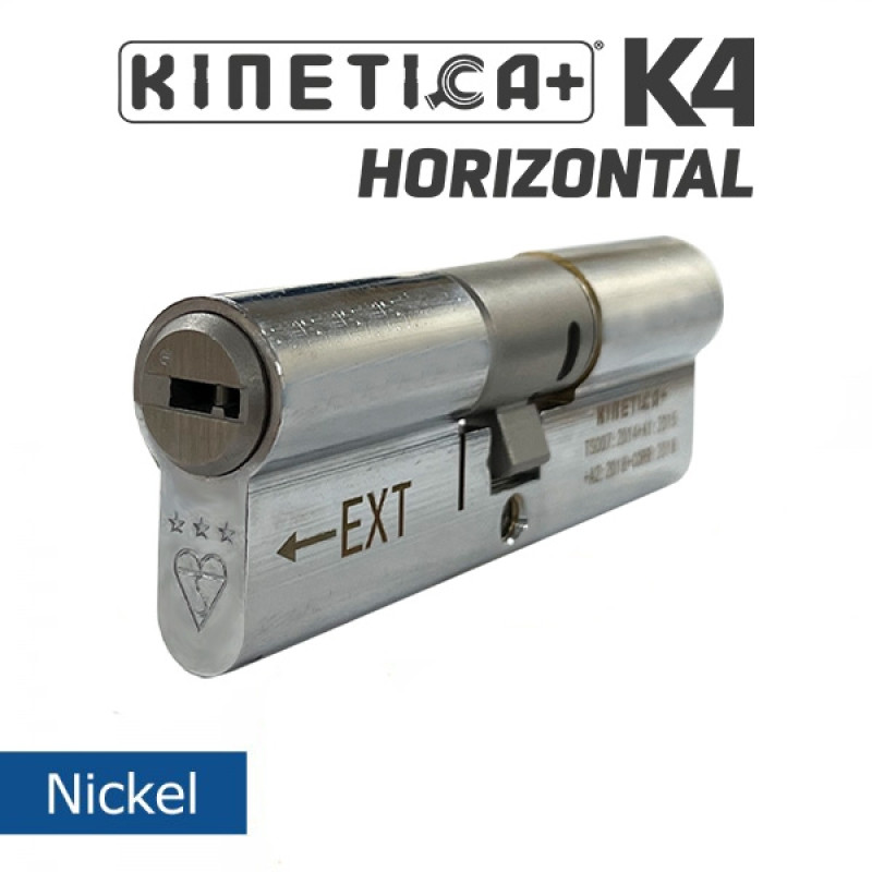 Kinetica+ K4 Horizontal 3 Star Kitemarked Key/Key Euro Cylinder Door Locks