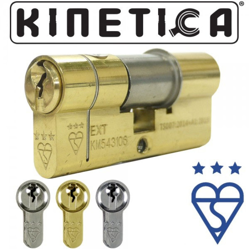 Kinetica 3 Star Kitemarked Key / Key Euro Cylinder Door Locks