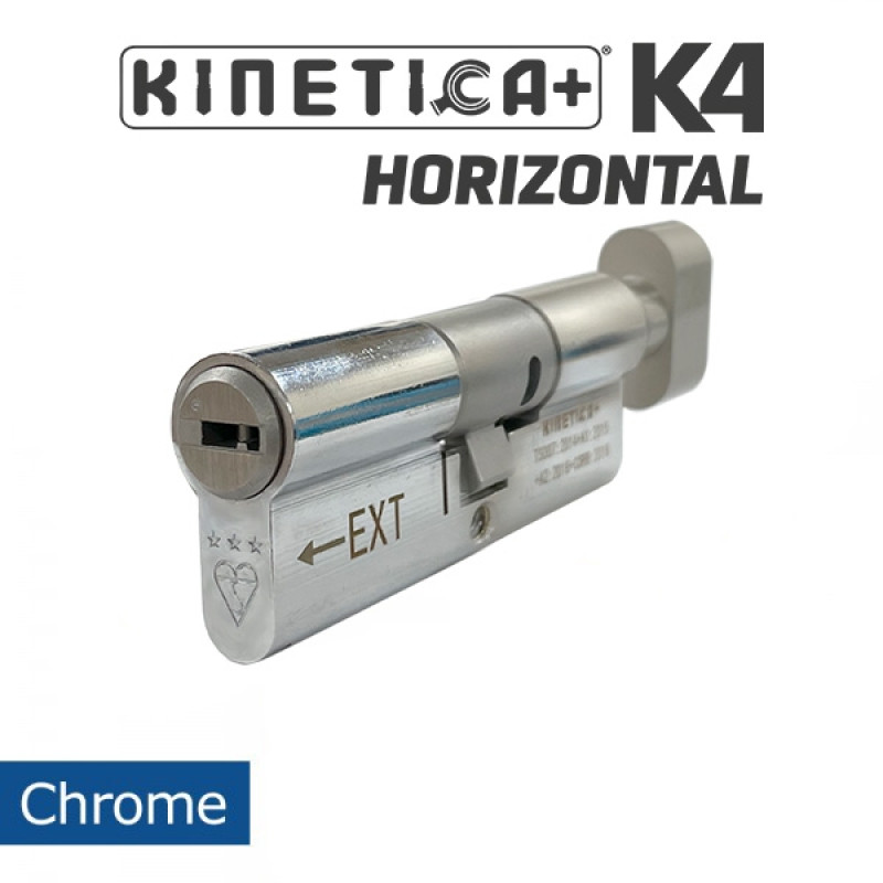 Kinetica+ K4 Horizontal 3 Star Kitemarked Thumb Turn Euro Cylinder