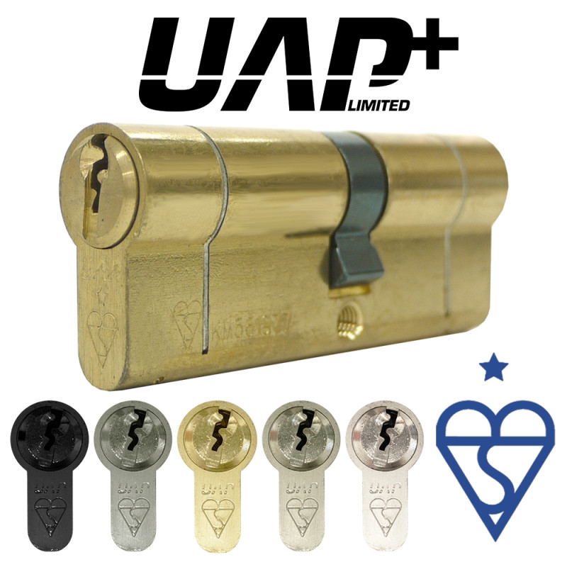 UAP+ 1 Star Kitemarked Key / Key Euro Cylinder Door Lock - Selected Sizes