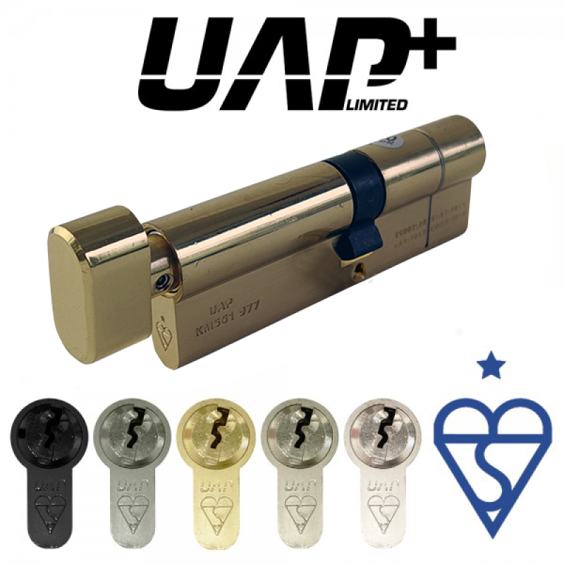 UAP+ 1 Star Kitemarked Thumb Turn Euro Cylinder Door Locks - Selected Sizes